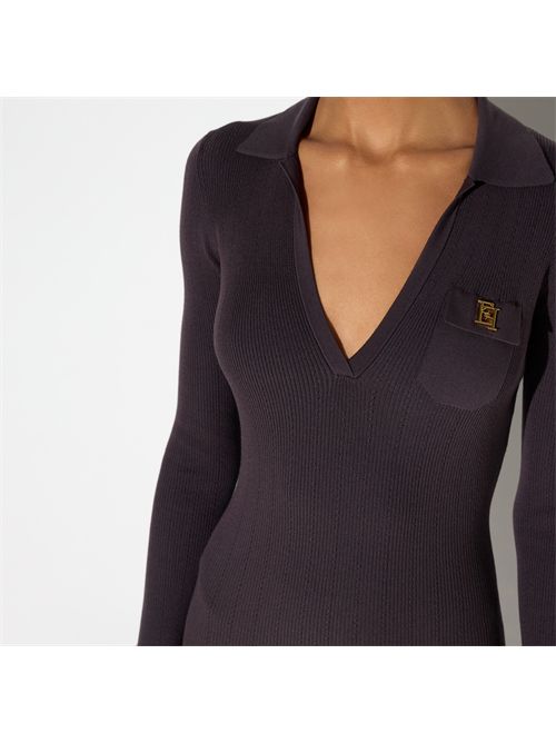 Abito in maglia con ricami à jour ELISABETTA FRANCHI | AM08B66E2/EV9